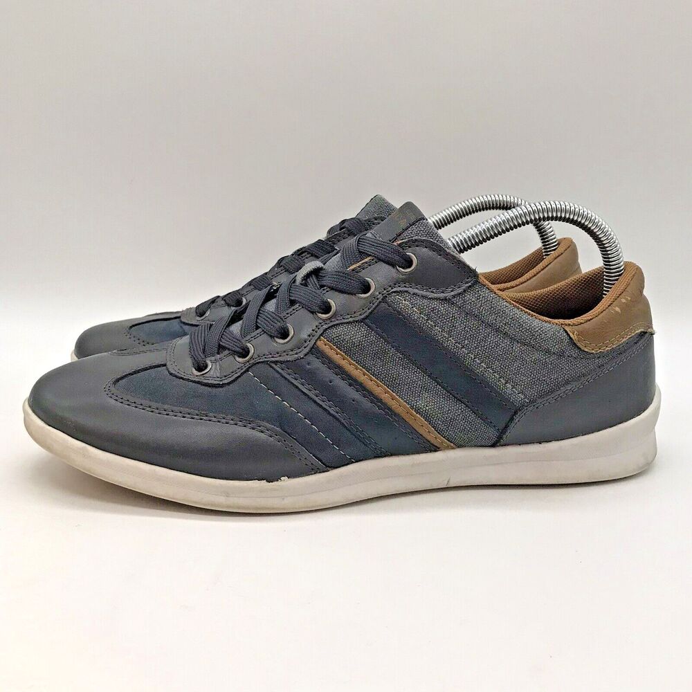 Perry Ellis America Leather Men’s 10 Shoes Ultra Foam Low Top Lace Up Sneakers